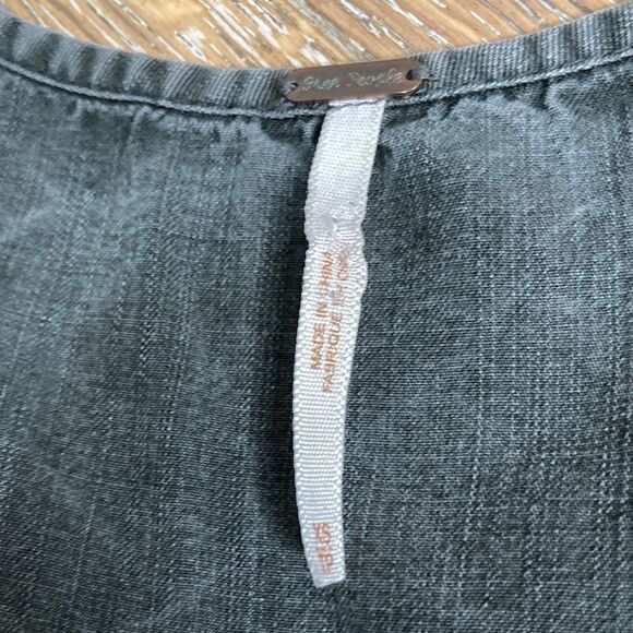 Free People Tencel washed black with lace dress size XS - Picture 9 of 9